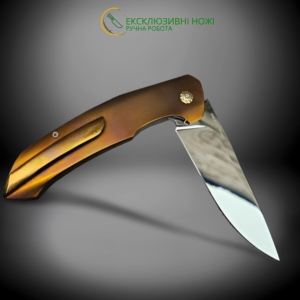 ЗОЛОТИЙ DAGDARION складний ніж ручної роботи майстра ANDROSHCHUK KNIVES, сталь CPM® S125V™ 65 HRC